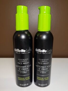2  PACK Gillette Labs Skincare Face Wash Vitamin B3+ Sea Kelp for Men 5 Oz NEW